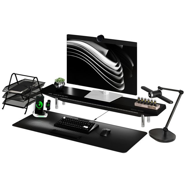 Workplace set 002 3D Modell .c4d .max .obj .3ds .fbx .stl .blend 