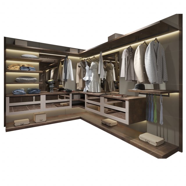 Wardrobe Openwall by Urbanwardrobes 3D 모델 .c4d .max .obj .3ds .fbx .stl .blend 