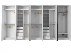 Wardrobe Nordic gloss by Urbanwardrobes 3D Model