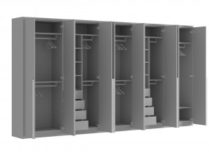 Wardrobe Nordic gloss by Urbanwardrobes 3D Model