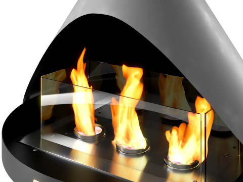Lloyd fireplace Terraflame by Solo stove Model 3D