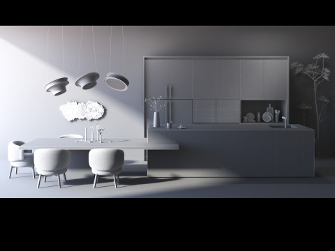 LINES kitchen by Pietboon 3D 모델