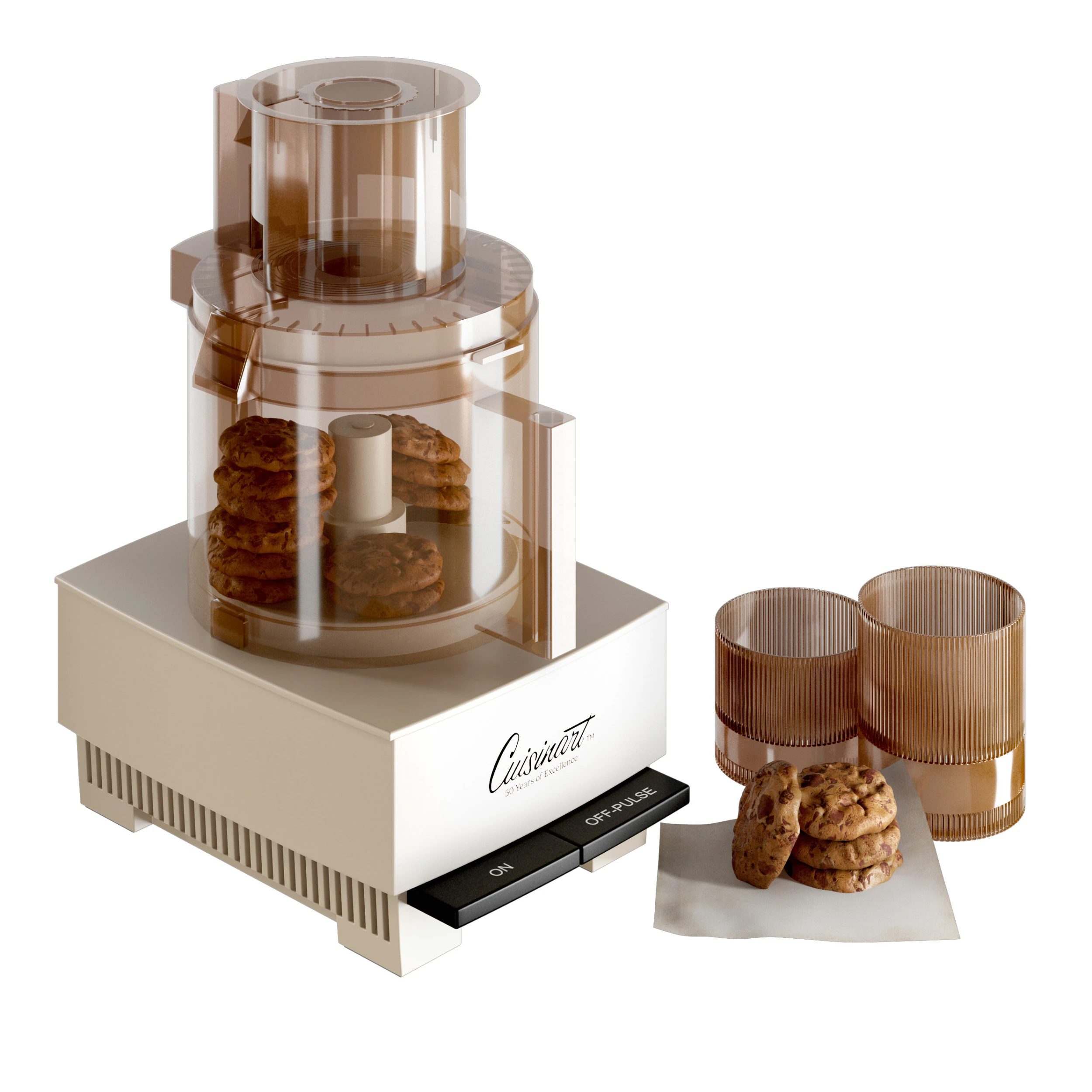Food processor 50TH Anniversary Edition by Cuisinart 3D Model .c4d .max .obj .3ds .fbx .stl .blend 