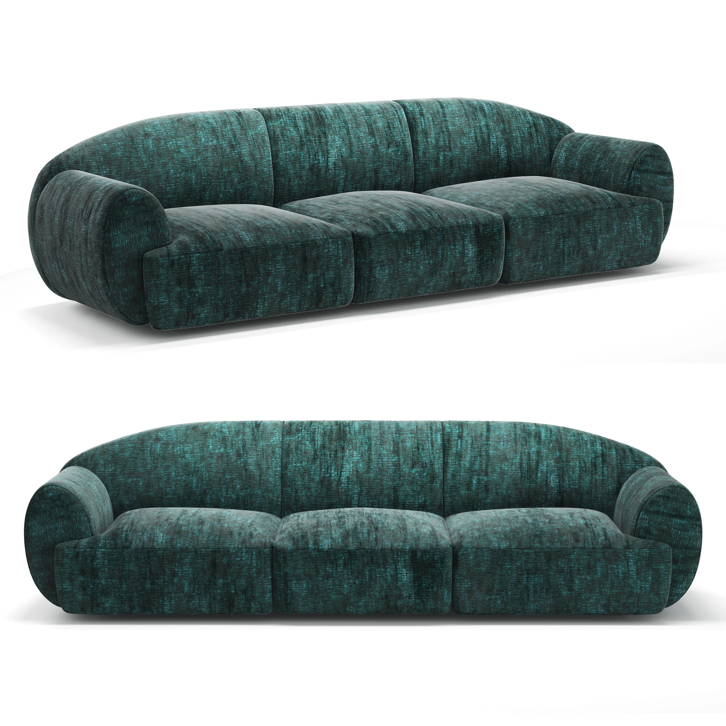 Memoria sofa by Karim Rashid Natuzzi 3D Model .c4d .max .obj .3ds .fbx .stl .blend 