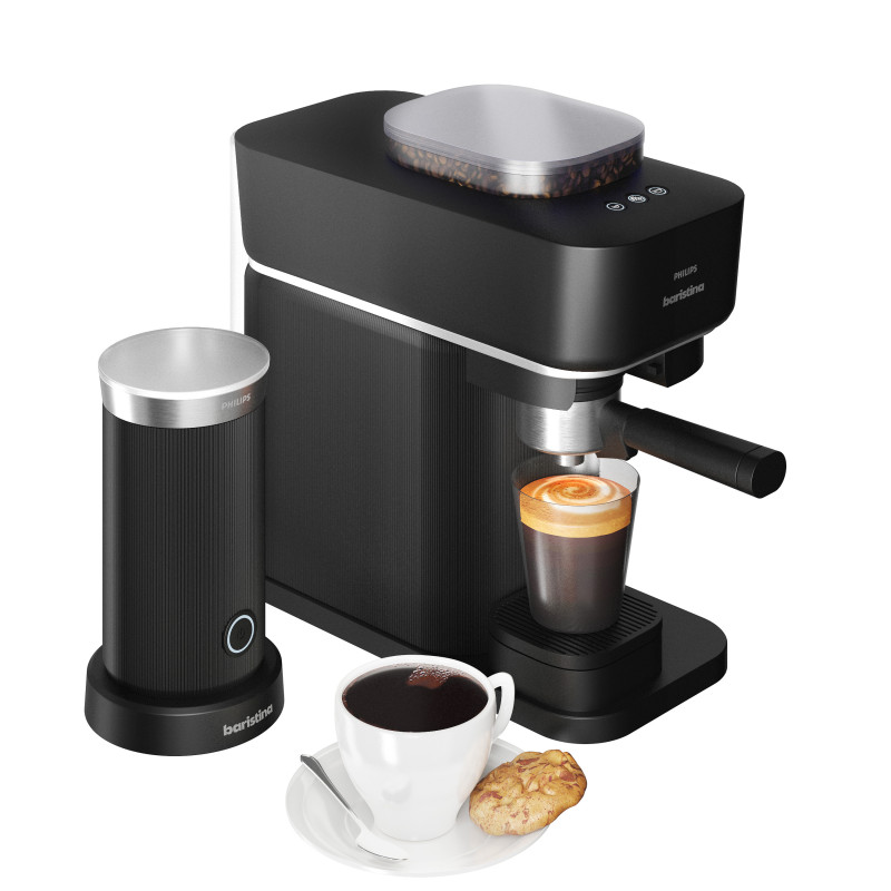 Philips Baristina Espresso Machine 3D Модель .c4d .max .obj .3ds .fbx .stl .blend 