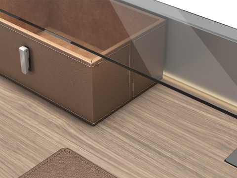 Writing desk Rialto by Rimadesio 3D Model