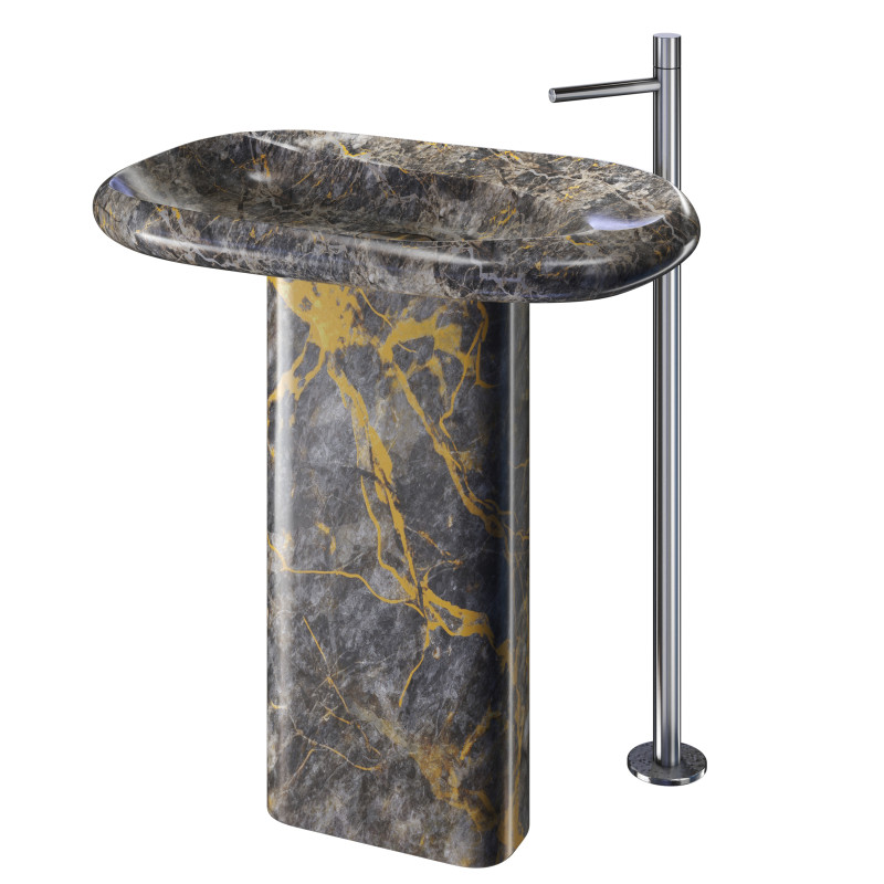Wash basin Selce by Lithea 3D Модель .c4d .max .obj .3ds .fbx .stl .blend 