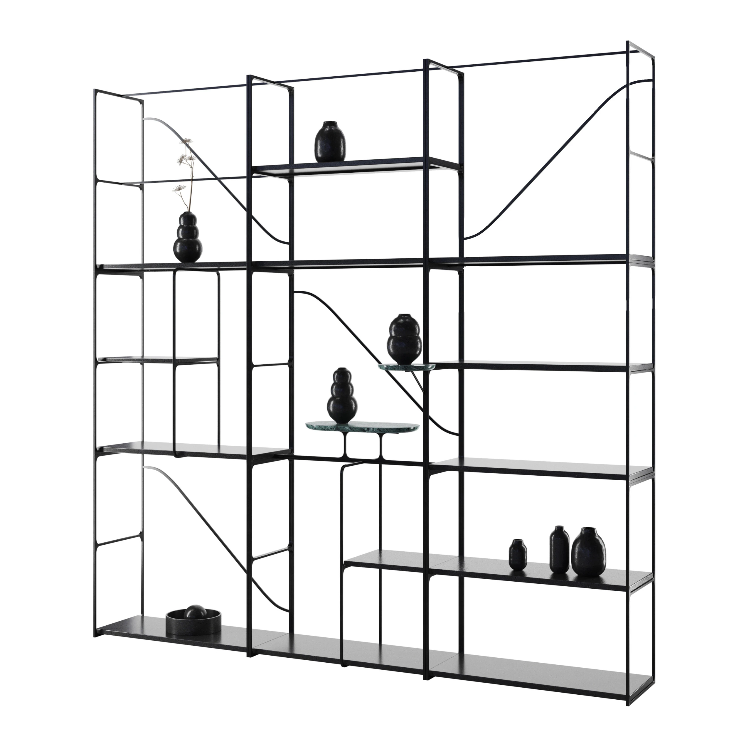 Etna bookshelf by Lithea 3D Model .c4d .max .obj .3ds .fbx .stl .blend 