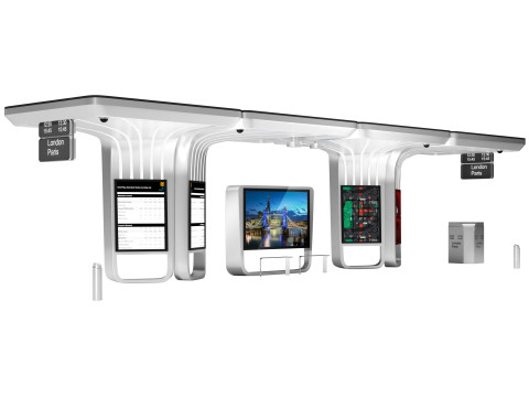 Sustainable urban solar bus station Modelo 3D