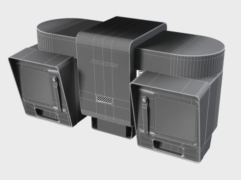 Omnicamera a doppio obiettivo DeepinView di Hikvision Modello 3D