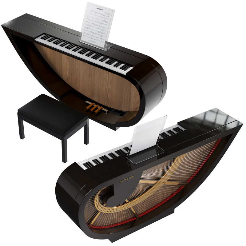 Piano Ravenchord Modelo 3D .c4d .max .obj .3ds .fbx .stl .blend 