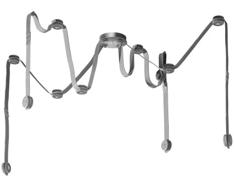 Grande suspension LED SNAPS par Hubbardtonforge Modèle 3D