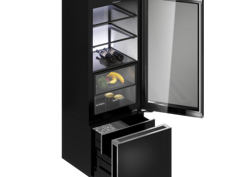 Casarte brand fully built-in two-door ice bar by Haier Modelo 3D