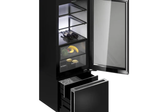 Barra de gelo de duas portas totalmente integrada da marca Casarte da Haier Modelo 3D
