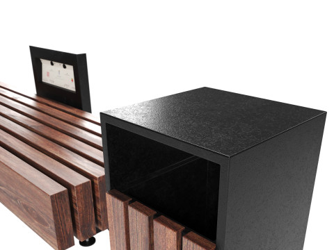 Solar outdoor bench 3D Model