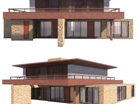 Modern house 001 3D Model