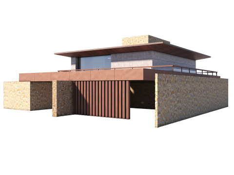 Modern house 001 3D Model