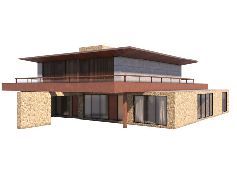 Modern house 001 3D Model