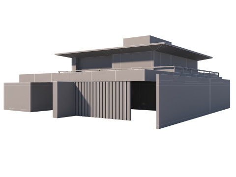 Modern house 001 3D Model