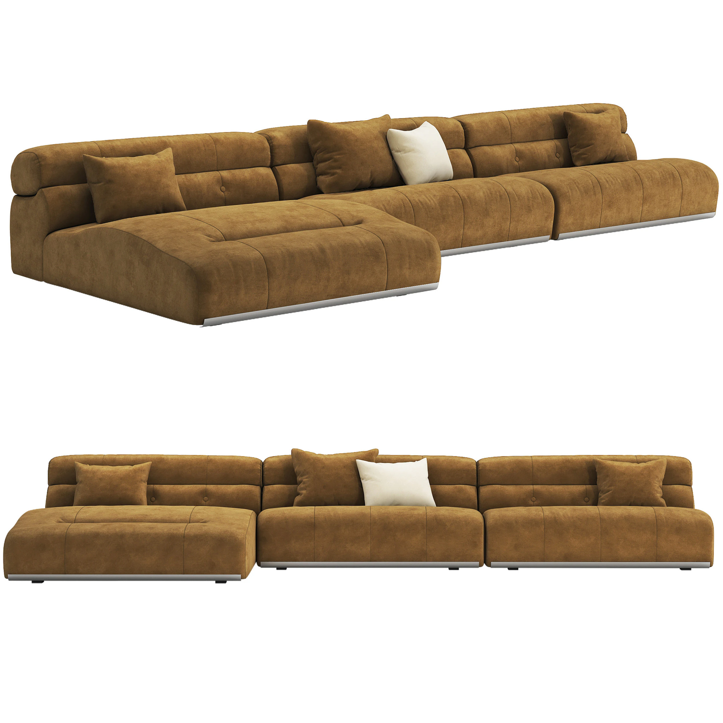Coupe modular sofa 3D Model .c4d .max .obj .3ds .fbx .stl .blend 