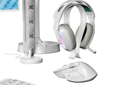 Arbeitsplatz-PC-Set 003 3D Modell