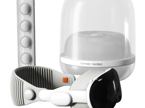 Arbeitsplatz-PC-Set 003 3D Modell