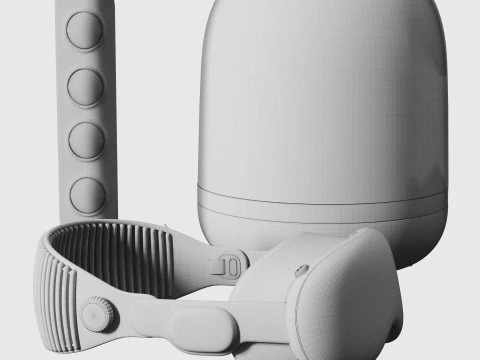 Arbeitsplatz-PC-Set 003 3D Modell