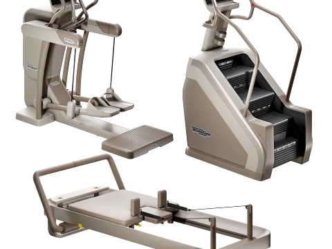 Technogym Sandstone Gym collection set 2 Artis Vario Climb Reform 3D Model