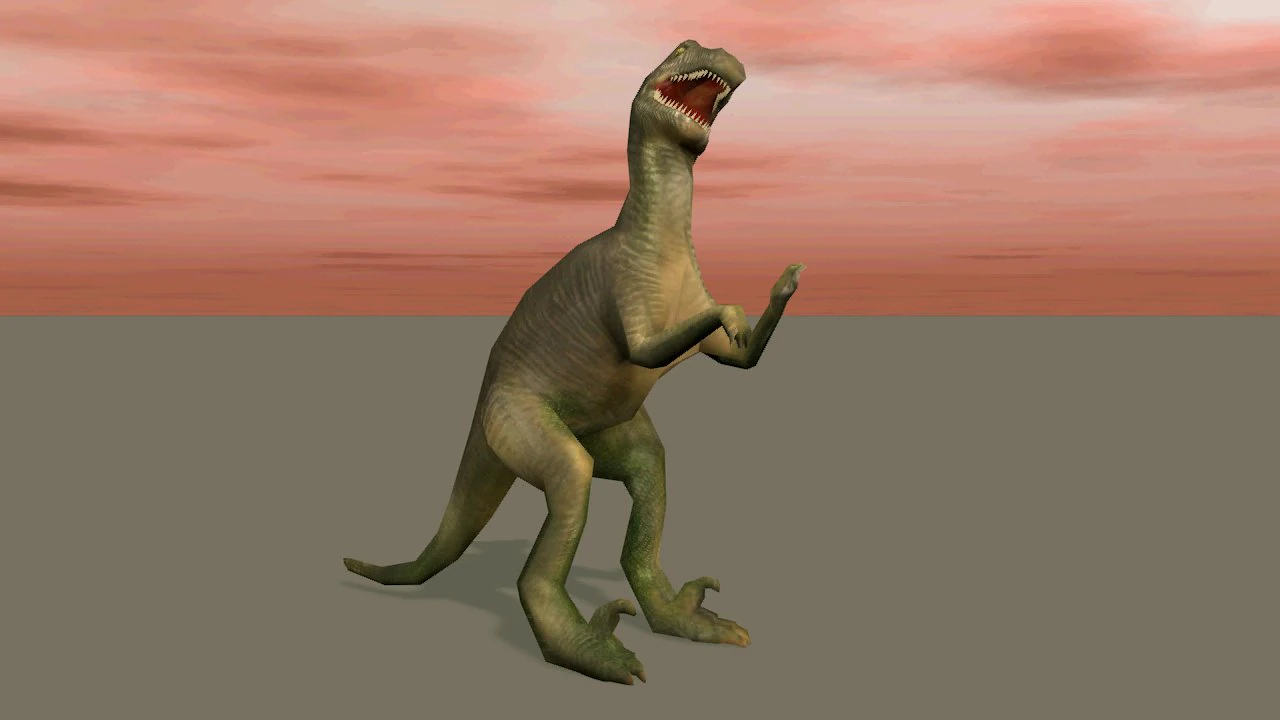 dinosaur low-poly textured game-ready rigged 3D Model .c4d .max .obj .3ds .fbx .stl .blend 
