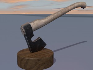 low-poly axe 3D Model