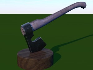 low-poly axe 3D Model