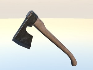 low-poly axe 3D Model