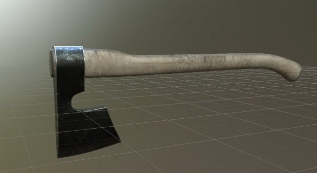 low-poly axe 3D Model .c4d .max .obj .3ds .fbx .stl .blend 