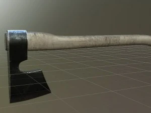 로우 폴리 도끼 3D 모델