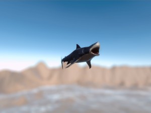 skark with u5 demo scene and ue4 textures-animated game-ready 3D-Modell