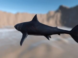 skark with u5 demo scene and ue4 textures-animated game-ready 3D Model