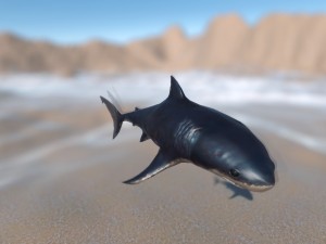 skark with u5 demo scene and ue4 textures-animated game-ready 3D-Modell