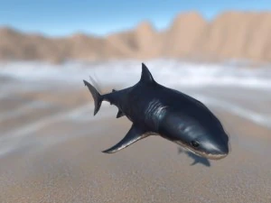 skark with u5 demo scene and ue4 textures-animated game-ready 3D Model