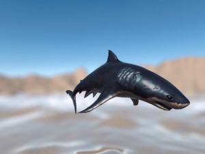 skark with u5 demo scene and ue4 textures-animated game-ready 3D-Modell
