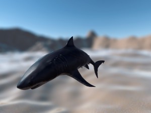 skark with u5 demo scene and ue4 textures-animated game-ready 3D-Modell