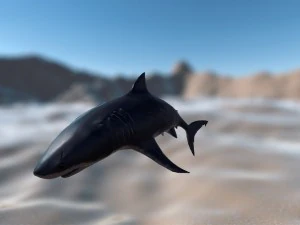 skark with u5 demo scene and ue4 textures-animated game-ready 3D Model
