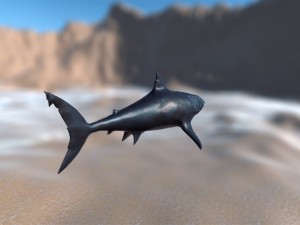 skark with u5 demo scene and ue4 textures-animated game-ready 3D-Modell