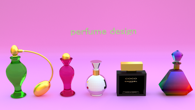 perfume bottles 3D मॉडल .c4d .max .obj .3ds .fbx .stl .blend