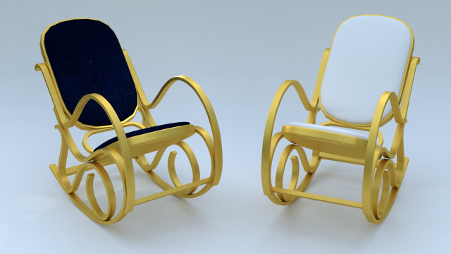 homcom rocking chair 3D Model .c4d .max .obj .3ds .fbx .stl .blend 
