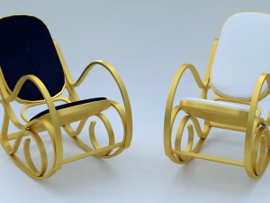 sedia a dondolo per l'homecom Modello 3D