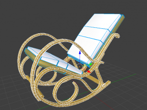 homcom rocking chair 3D Model