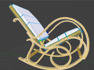homcom rocking chair 3D Model