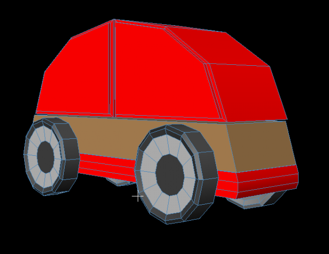 3d car lillabo lowpoly model 3D Model .c4d .max .obj .3ds .fbx .stl .blend 
