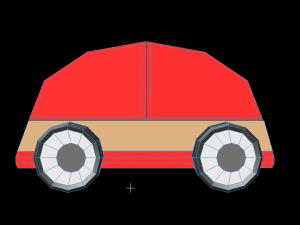3d car lillabo lowpoly model 3D Model