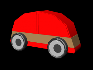 3d car lillabo lowpoly model 3D Model